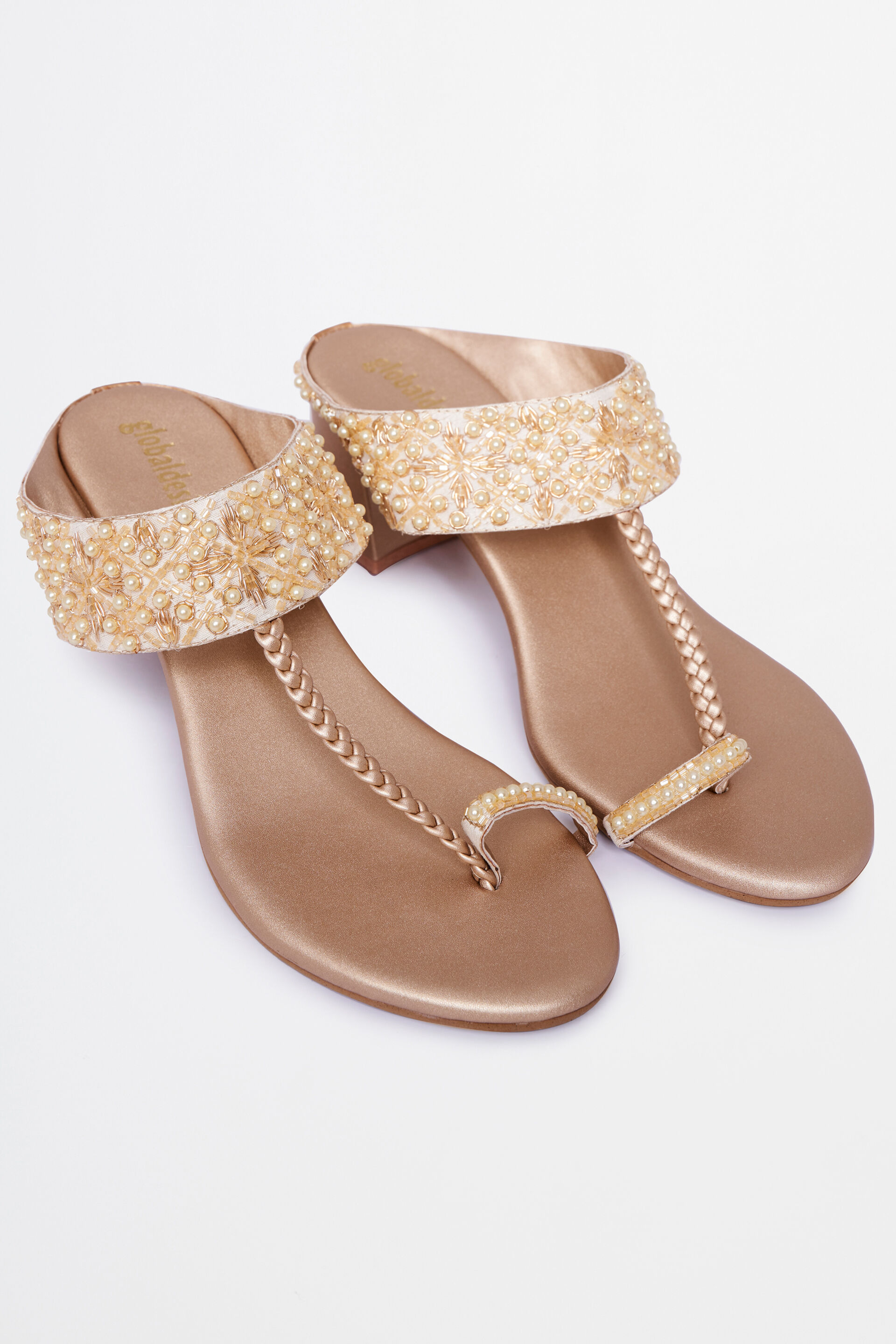 Buy Sagar Golden Rexin Sandals for Girls and Women Specially Made for  Marriage (4) (5) at Amazon.in