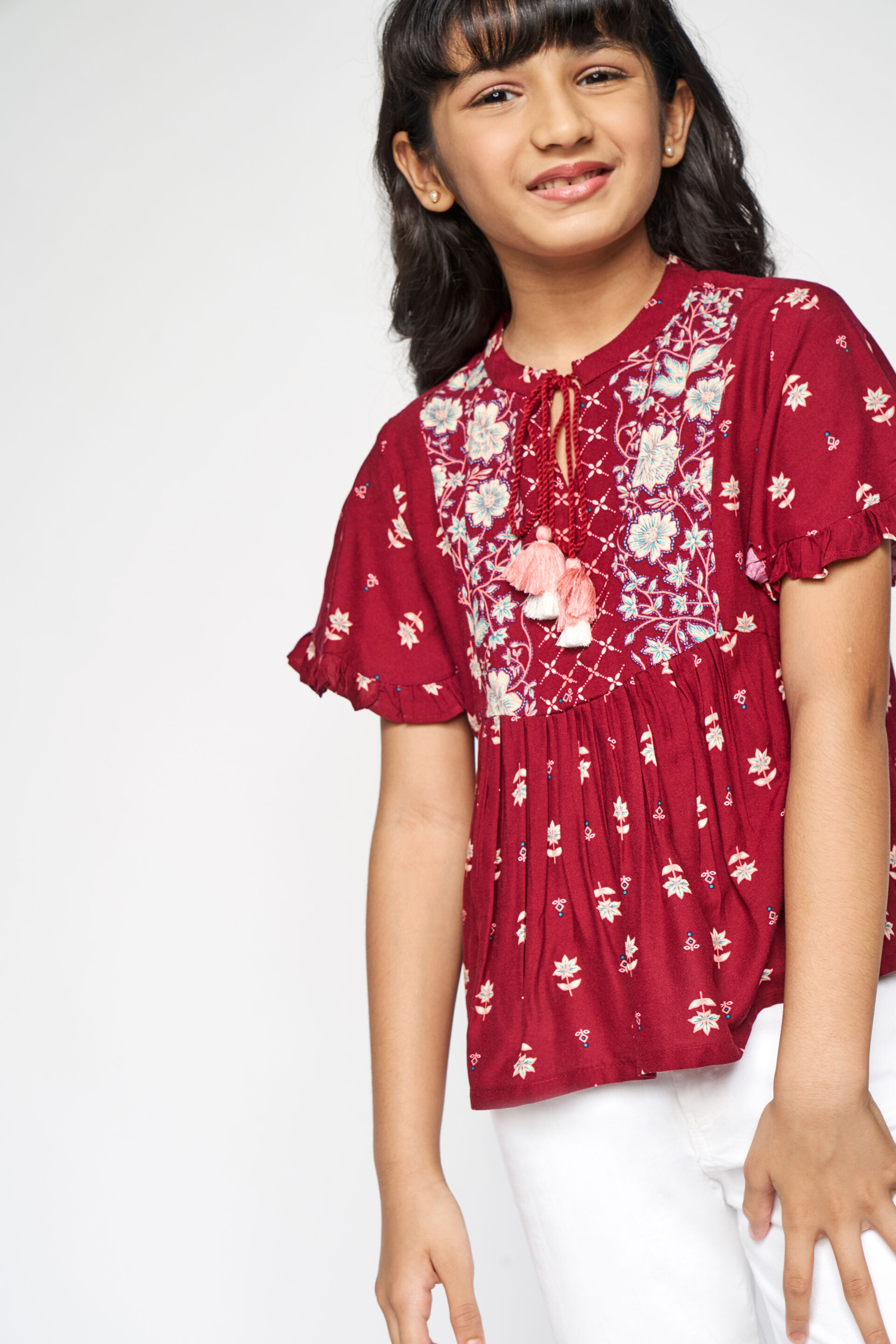 Buy online Girls V Neck Flared Sleeve Frock from girls for Women by  Stylestone for ₹849 at 50% off | 2024 Limeroad.com