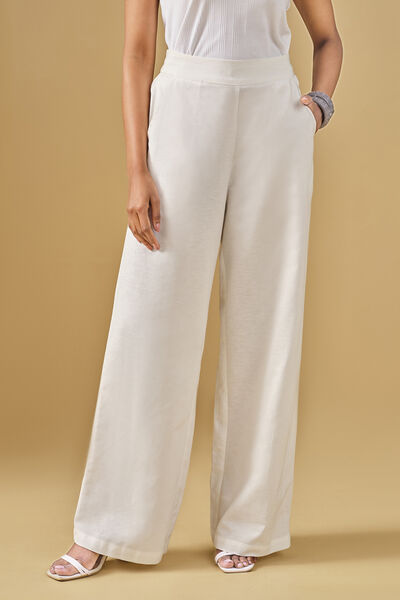 Buy White Palazzo Pants for Women Online in India - Indya