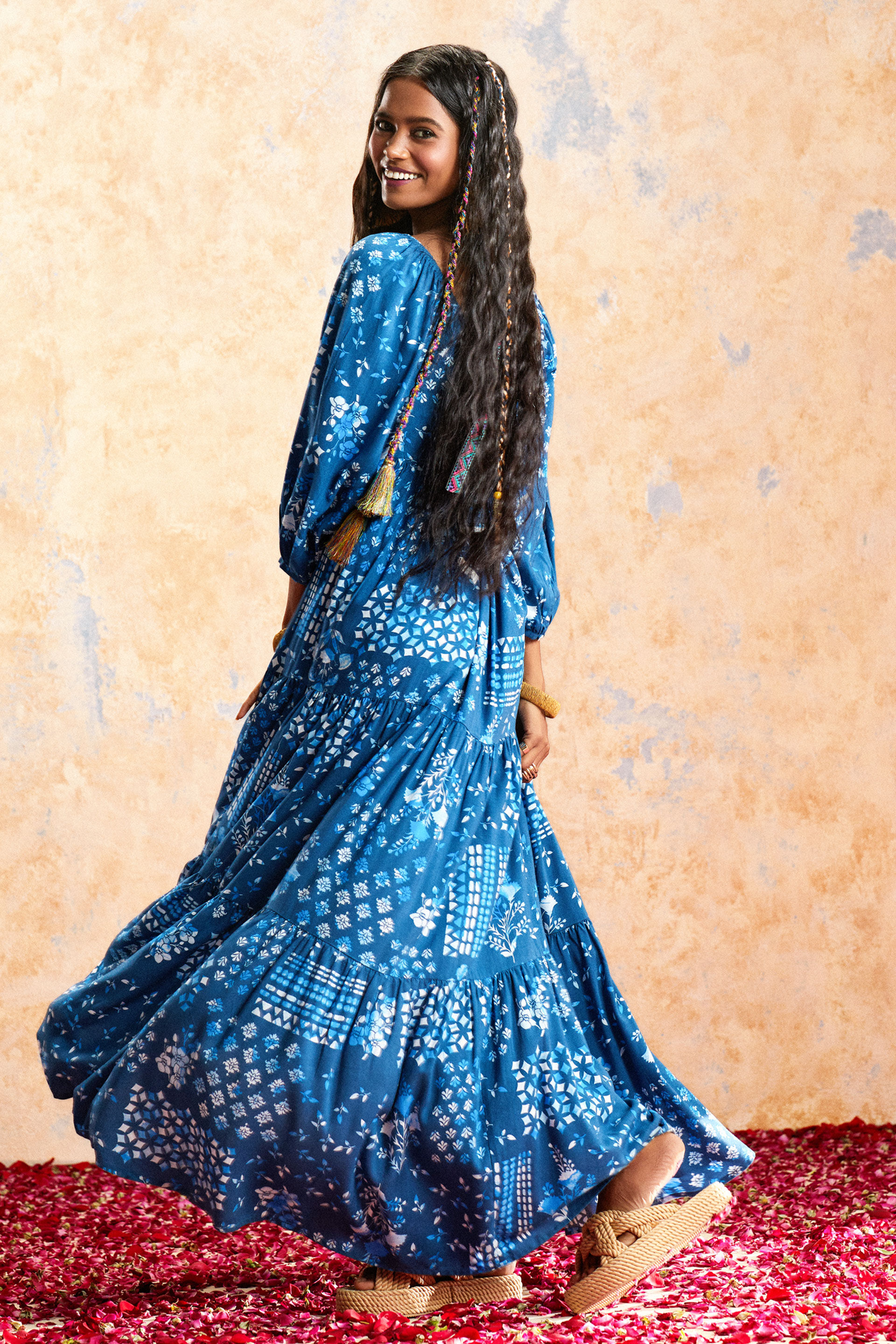 Beautiful Jaipuri Women's Cotton Jaipuri Floral Print Long Maxi Dress –  www.jaipurtohome.com
