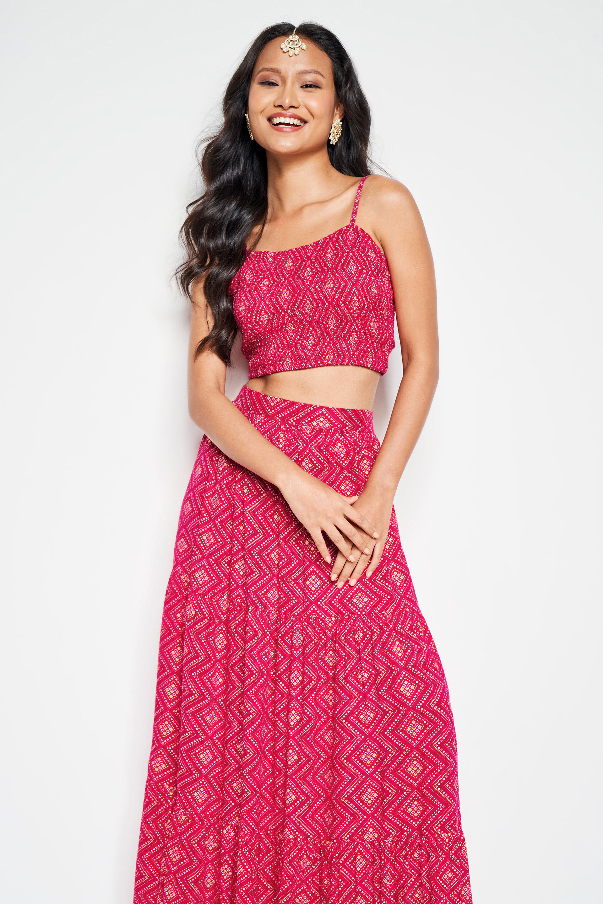 Buy Ivory Crop Top - Handloom Matka Silk Embroidery Floral And & Skirt Set  For Women by Tisha Saksena Online at Aza Fashions.