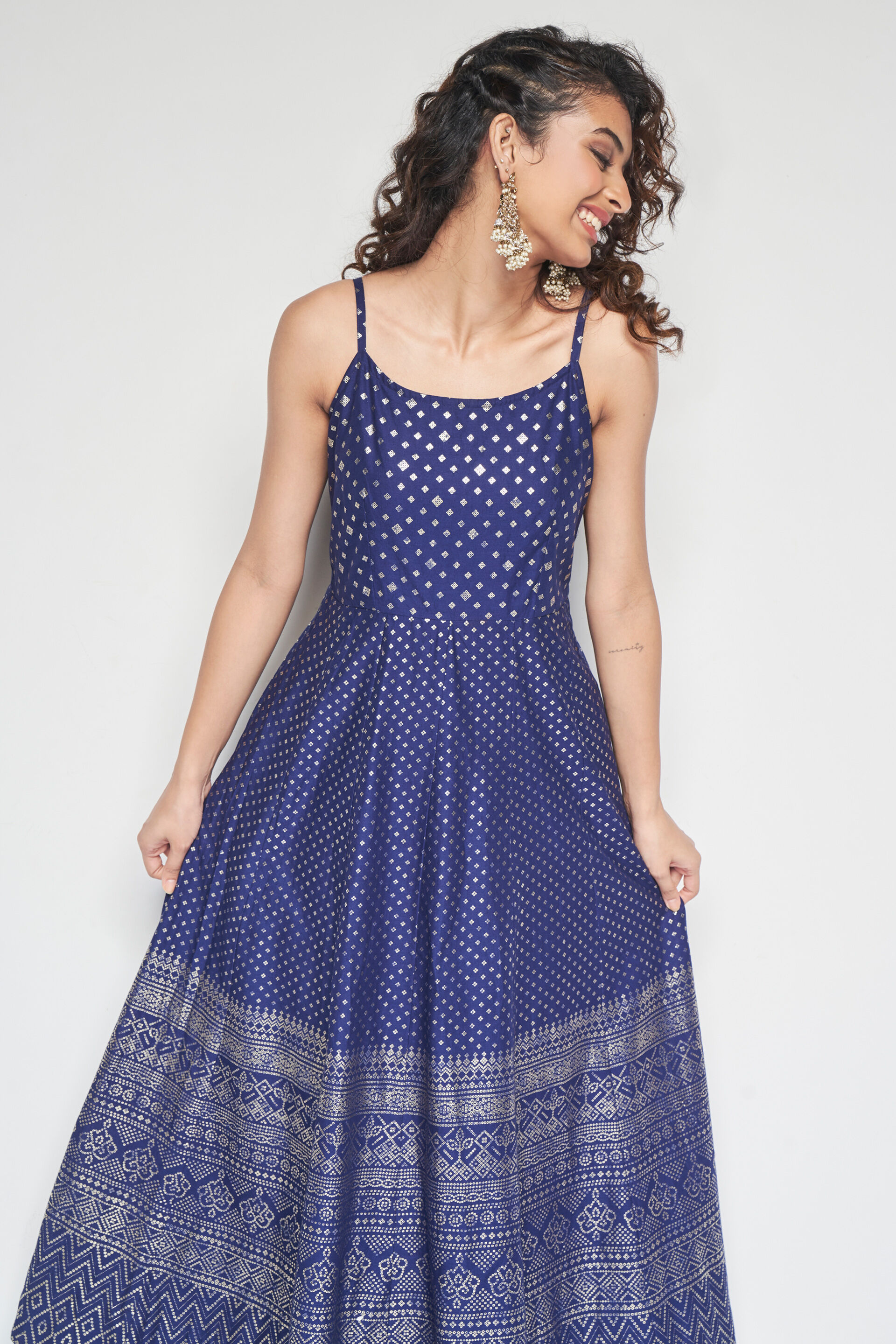 Buy GLOBAL DESI Coral Women's Floral Print Maxi Dress | Shoppers Stop