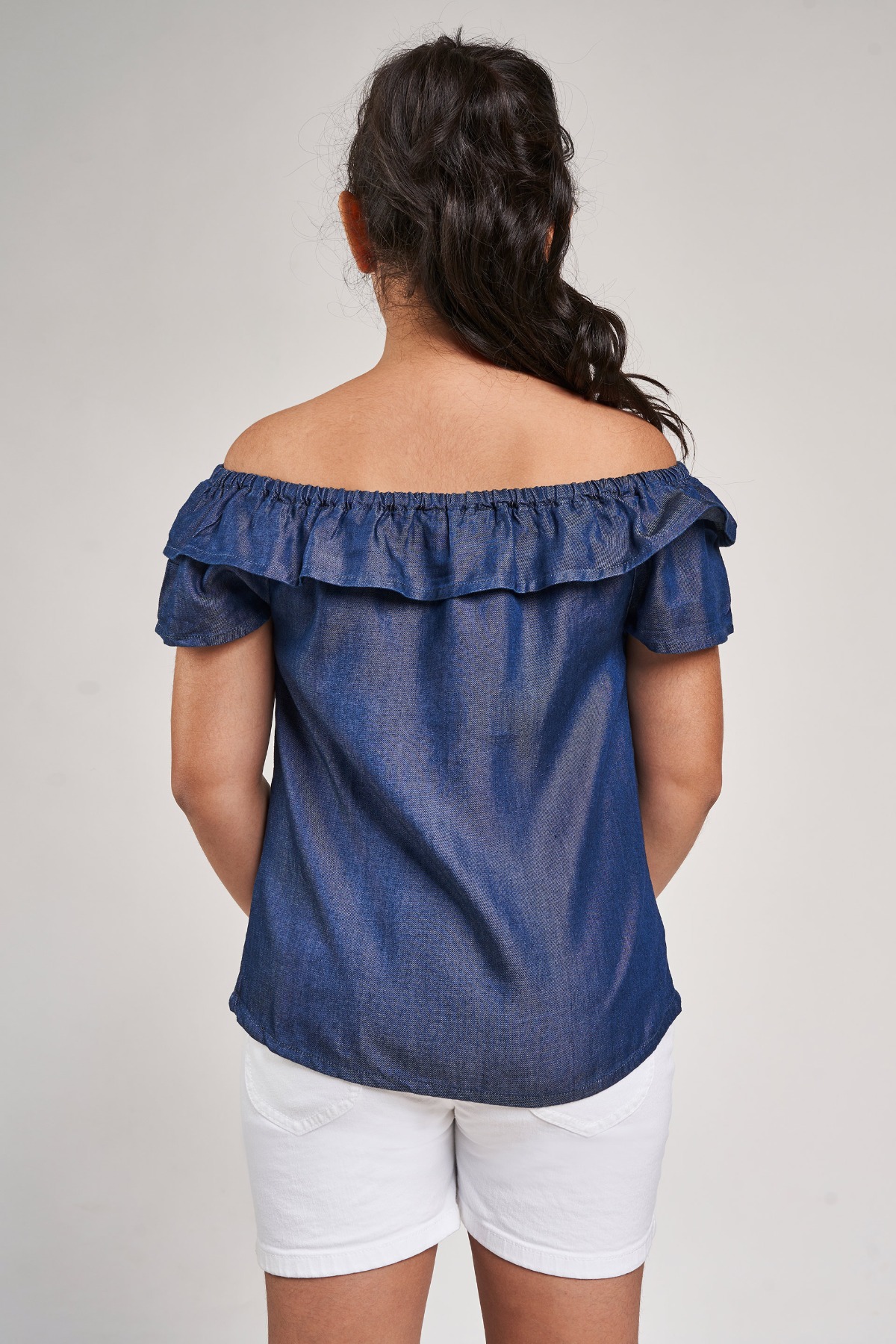 3 - Blue Solid A-Line Top, image 3